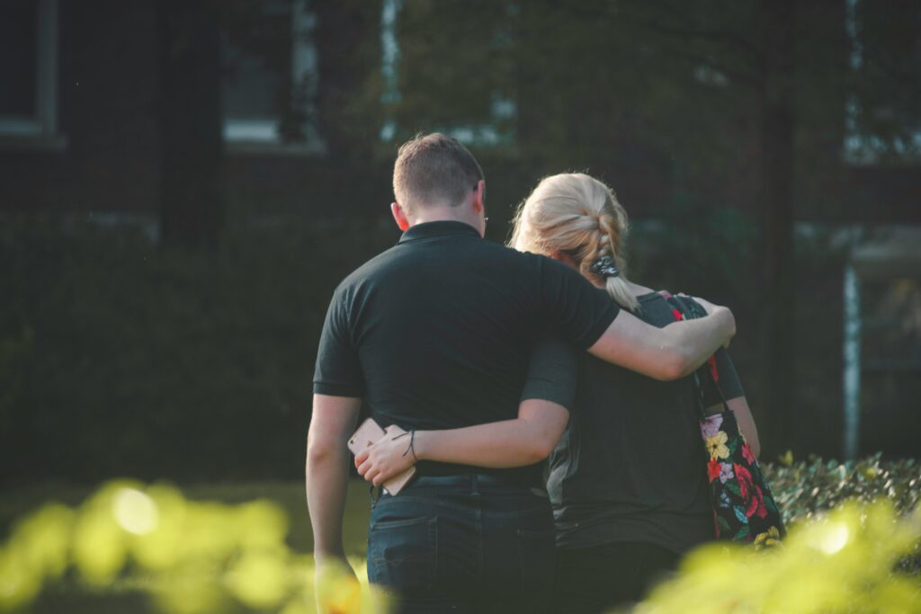 couple hugging